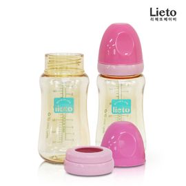 [Lieto_Baby] Soft PPUS Baby Bottle 300ml + 300ml 1+1 Nipple Twin Pack_BPA-free, safe PPSU, hot water sterilization possible_ Made in KOREA